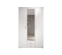 Armoire 3 portes L. 120 cm KARL blanc